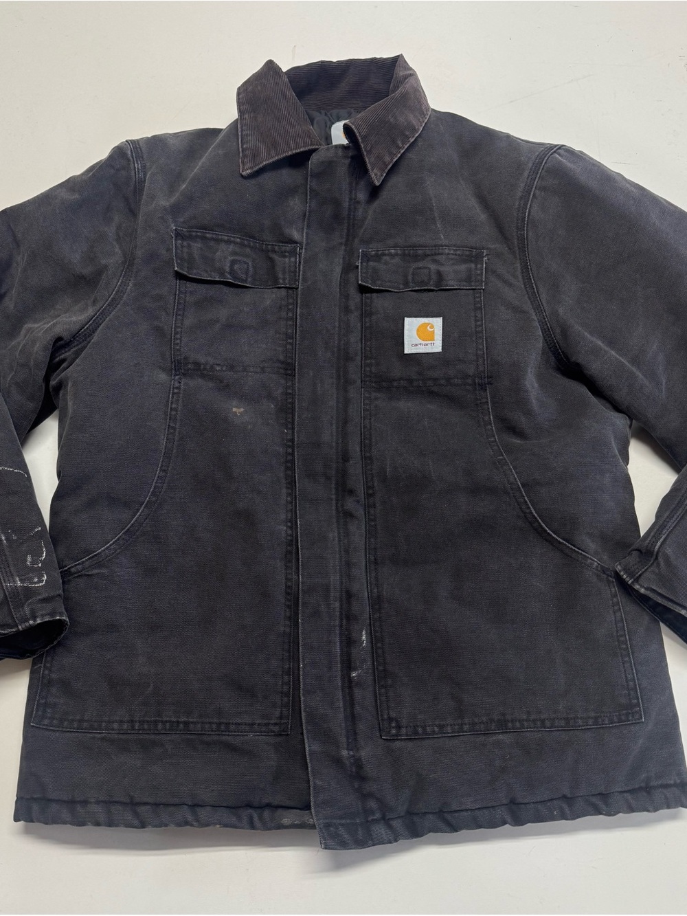Carhartt Vintage Black Arctic Coat Jacket C03 Quilted Men’s Size 44 Made in USA